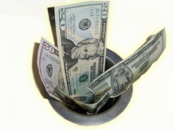clipart of money going down the drain - photo #17